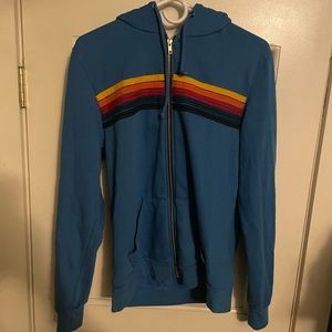 Aviator nation pacific blue 5 stripe hoodie
